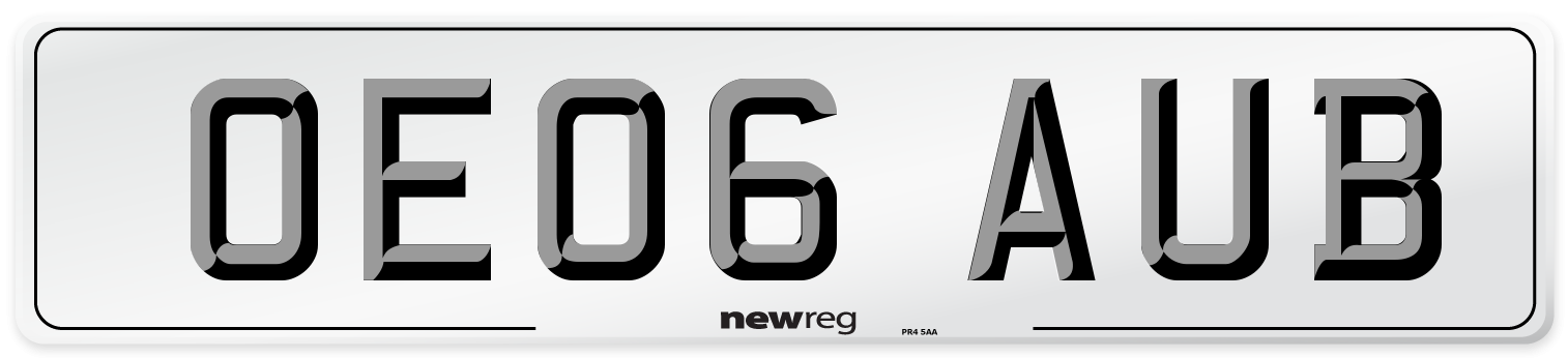 OE06 AUB Number Plate from New Reg
